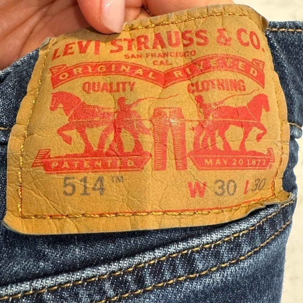 Levi's 514 Jeans Mens Sz W30 L30 Straight Fit Regular Dark Blue Casual Denim F